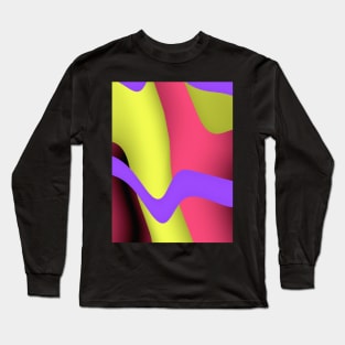 Psychedelic Futures ∆∆∆∆ 70s Style Pattern Design Long Sleeve T-Shirt